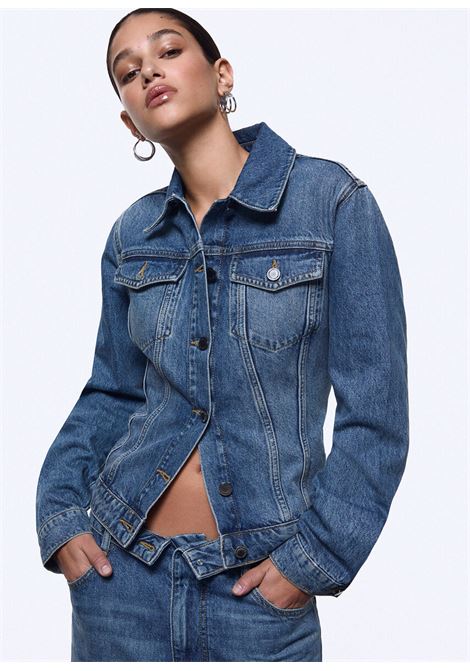 Giacca in denim con stringhe LIUJO | UA6511 D040079157