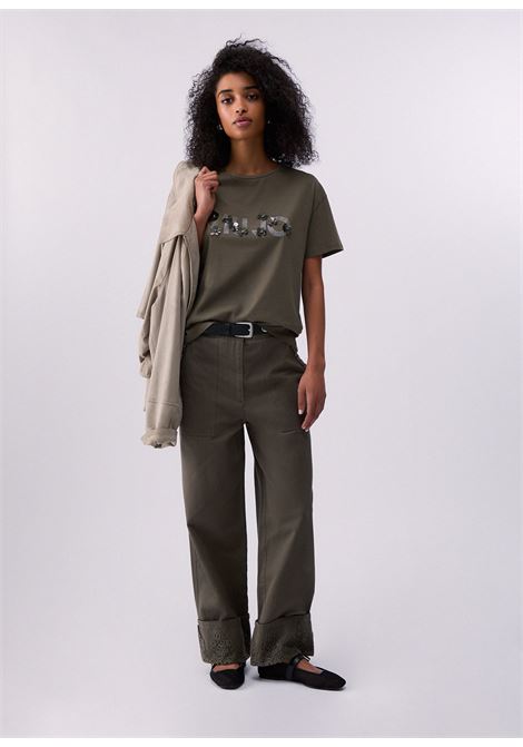 T-shirt con applicazioni gioiello LIUJO | WA6238JS923P9330