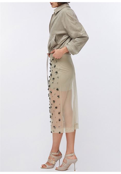 Longuette in tulle con ricami floreali LIUJO | WA6258J3860P9240