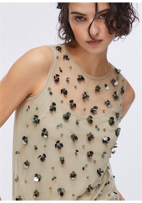 Top in tulle ricamato LIUJO | WA6310J3860P9240