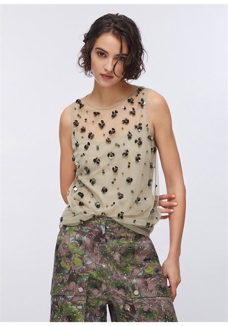 Top in tulle ricamato LIUJO | WA6310J3860P9240