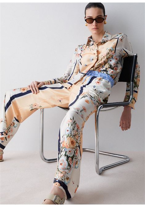 Pantaloni in twill stampato LIUJO | WA6358T2555P9546