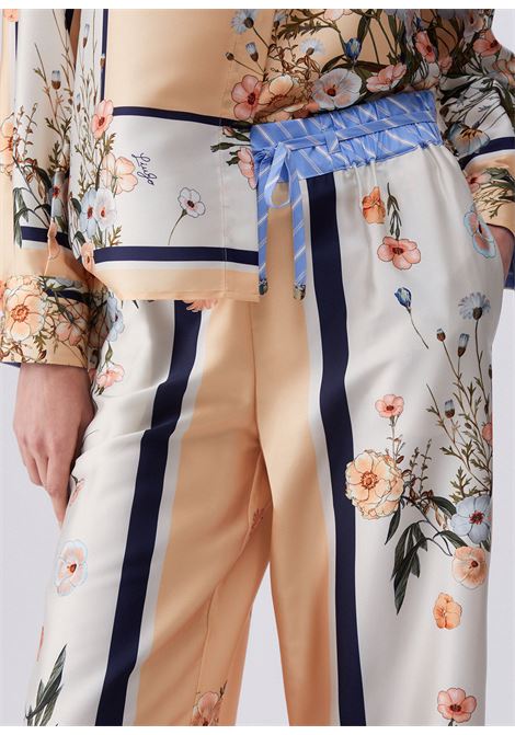 Pantaloni in twill stampato LIUJO | WA6358T2555P9546