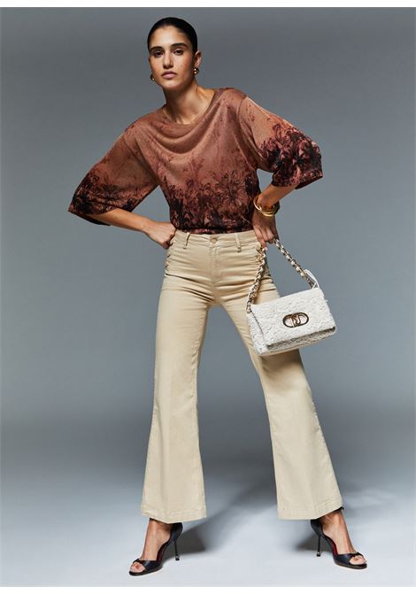 Pantaloni flare con bottoni logati LIUJO | WA6403T367A41208