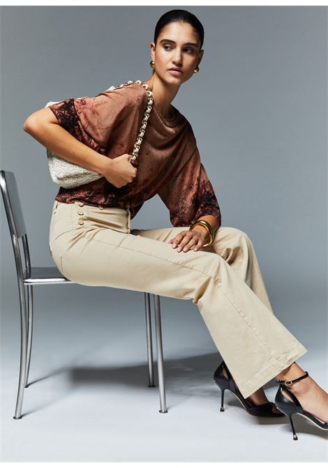 Pantaloni flare con bottoni logati LIUJO | WA6403T367A41208