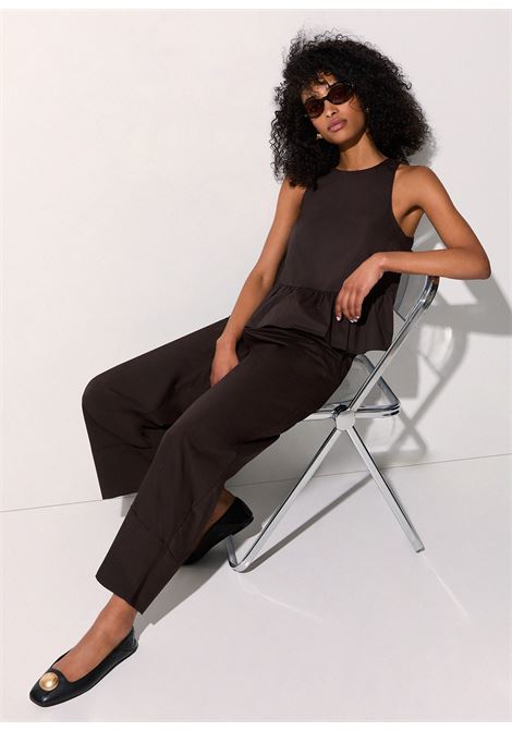 Pantaloni flare in popeline LIUJO | WA6498T485391109