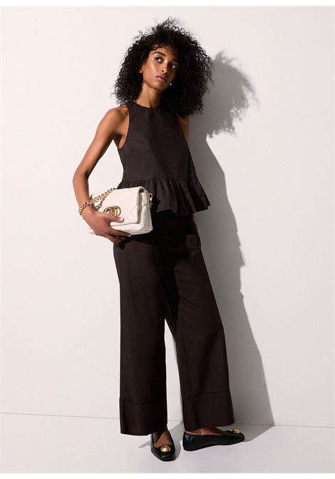 Pantaloni flare in popeline LIUJO | WA6498T485391109