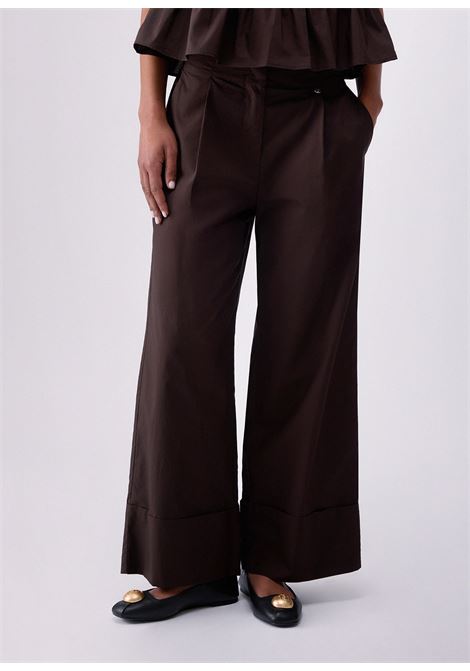 Pantaloni flare in popeline LIUJO | WA6498T485391109