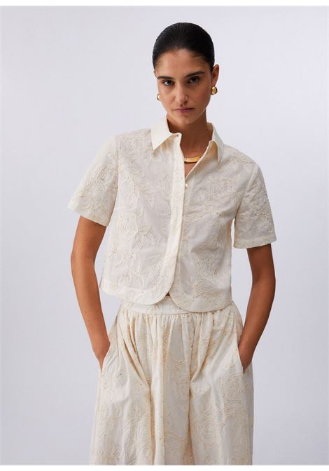 Camicia con ricami e paillettes LIUJO | WA6508T472AP9417