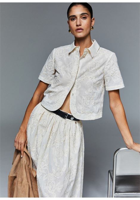 Camicia con ricami e paillettes LIUJO | WA6508T472AP9417