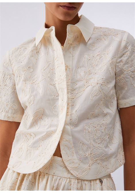 Camicia con ricami e paillettes LIUJO | WA6508T472AP9417