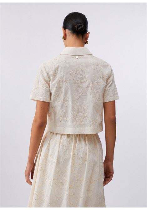Camicia con ricami e paillettes LIUJO | WA6508T472AP9417