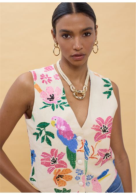 Gilet multicolore LOLA CASADEMUNT | LS2602009CRUDO MULTICOLOR