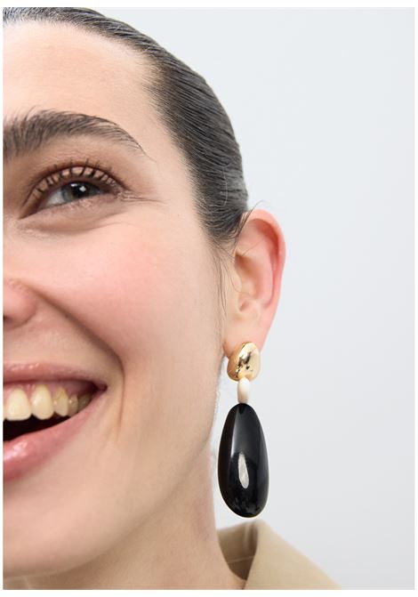 Orecchini di combinazione resina bicolore LOLA CASADEMUNT | LS2603048NERO