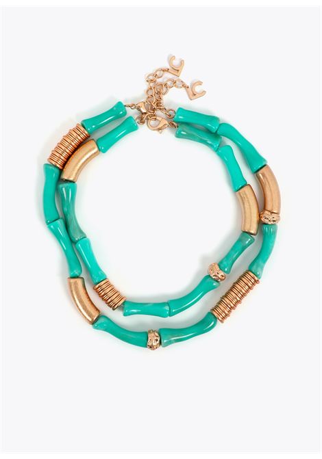 Confezione collane con parti metalliche effetto bambù LOLA CASADEMUNT | LS2603068AZUL