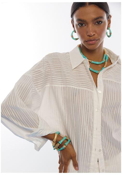 Bracciali elastici con pezzi di effetti di bambù LOLA CASADEMUNT | LS2603070AZUL