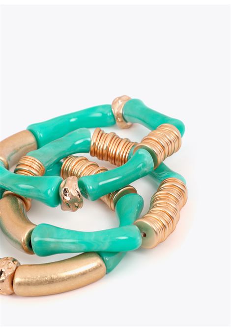Bracciali elastici con pezzi di effetti di bambù LOLA CASADEMUNT | LS2603070AZUL