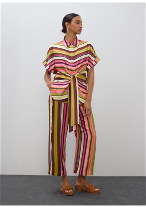 Culotte satinata a righe LOLA CASADEMUNT | LS2614024MULTISTRIPE