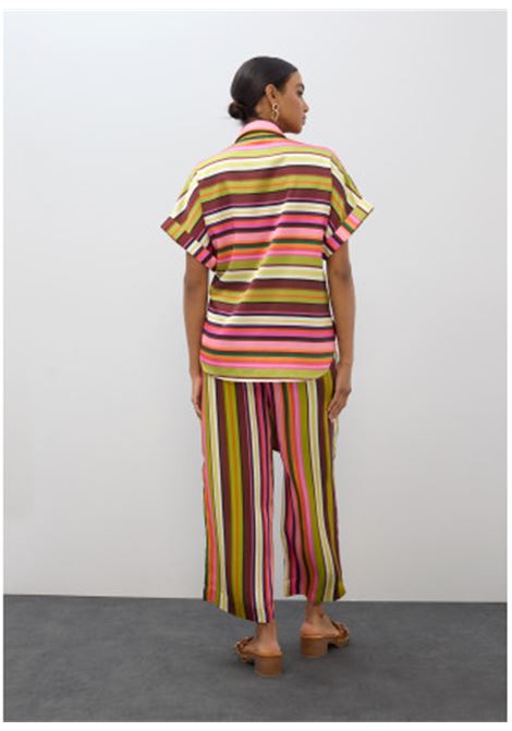 Culotte satinata a righe LOLA CASADEMUNT | LS2614024MULTISTRIPE