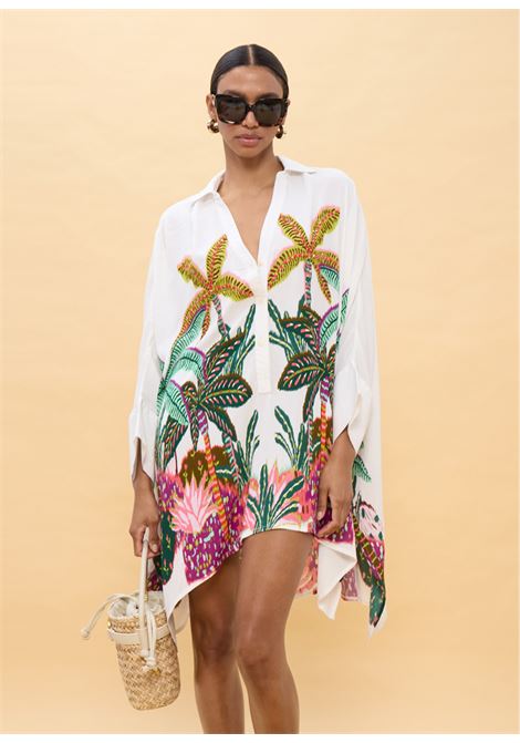 Camicia oversize stampata palme LOLA CASADEMUNT | LS2615014CRUDO MULTI