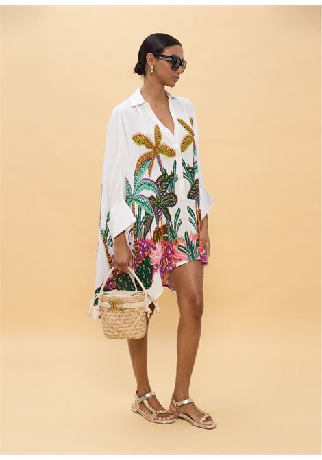 Camicia oversize stampata palme LOLA CASADEMUNT | LS2615014CRUDO MULTI