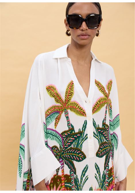 Camicia oversize stampata palme LOLA CASADEMUNT | LS2615014CRUDO MULTI