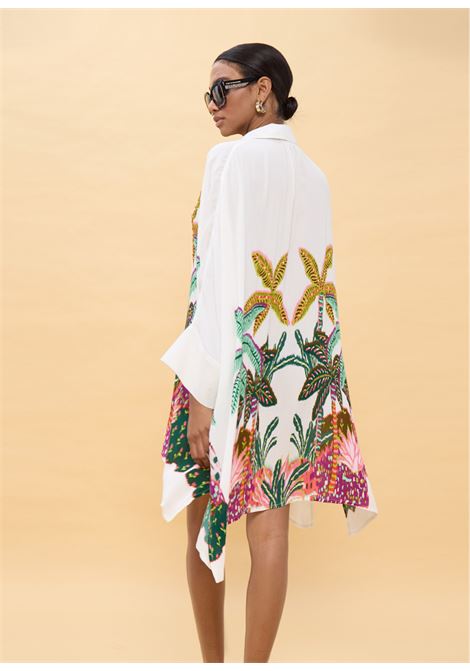 Camicia oversize stampata palme LOLA CASADEMUNT | LS2615014CRUDO MULTI