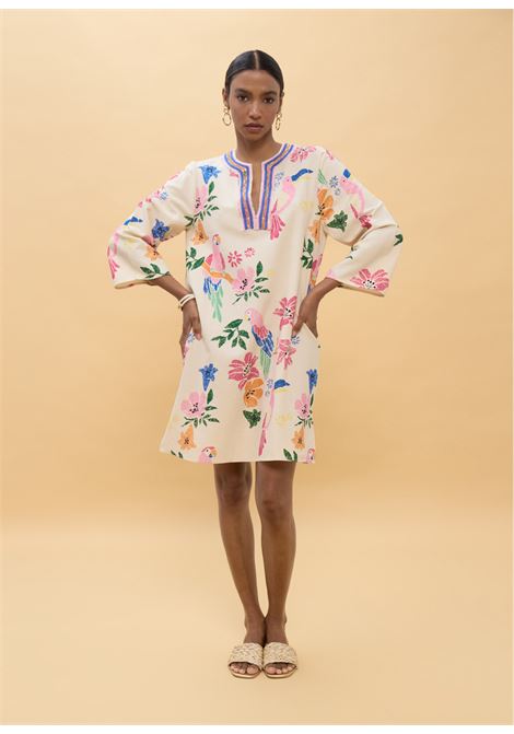 Vestito corto multicolor LOLA CASADEMUNT | LS2616036CRUDO MULTICOLOR