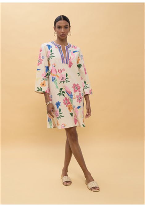 Vestito corto multicolor LOLA CASADEMUNT | LS2616036CRUDO MULTICOLOR