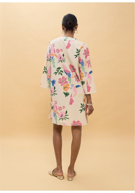 Vestito corto multicolor LOLA CASADEMUNT | LS2616036CRUDO MULTICOLOR