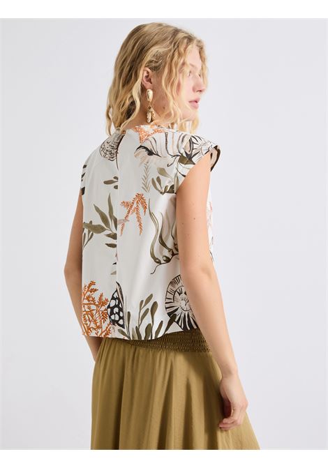 Top smanicato in cotone stretch MARELLA | MLLAFFINE001