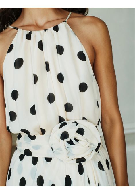 Abito con volant e rosa in tessuto - CIPRIA nero MARELLA | MLLFIERO001