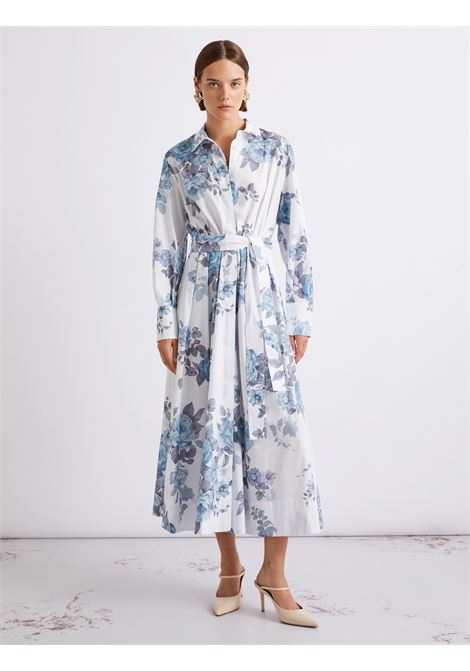 Chemisier in popeline di cotone Formica Azzurro