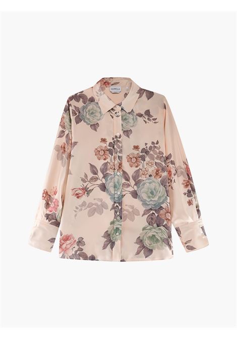 Camicia in twill di seta stampato