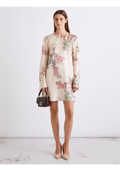 Abito svasato in twill di seta Cipria MARELLA | MLLSAMBA001