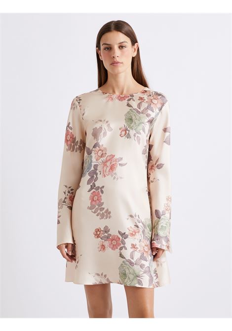 Abito svasato in twill di seta Cipria MARELLA | MLLSAMBA001
