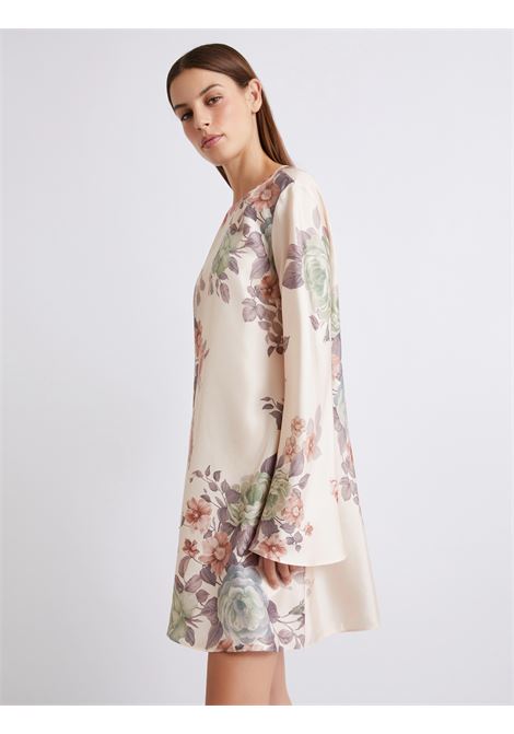 Abito svasato in twill di seta Cipria MARELLA | MLLSAMBA001