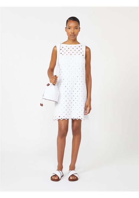 Abito ad A in jersey macramé - Bianco ottico 235,00 MAXMARA beachwear | BCHPESI001
