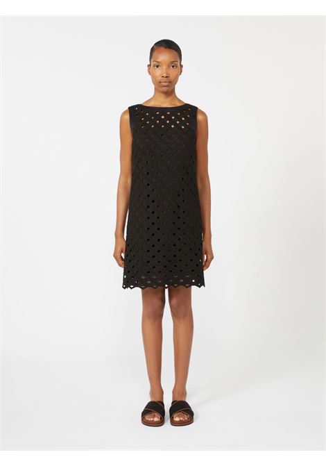 Abito ad A in jersey macramé - Nero MAXMARA beachwear | BCHPESI002
