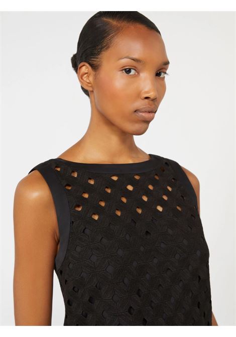 Abito ad A in jersey macramé - Nero MAXMARA beachwear | BCHPESI002