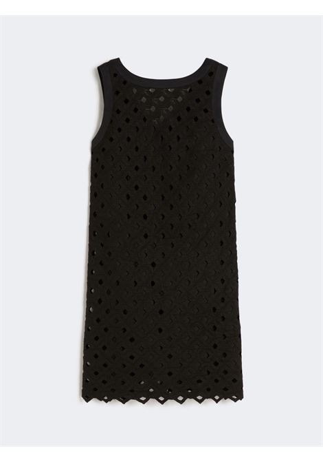 Abito ad A in jersey macramé - Nero MAXMARA beachwear | BCHPESI002