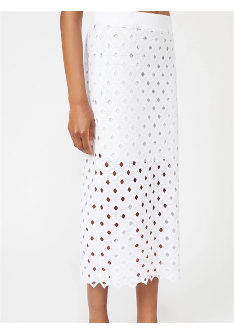 Gonna tubino in jersey macramé - Bianco ottico MAXMARA beachwear | BCHZORRO001