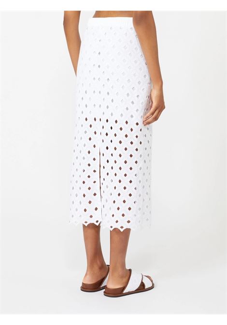 Gonna tubino in jersey macramé - Bianco ottico MAXMARA beachwear | BCHZORRO001
