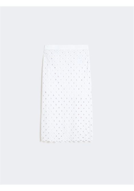 Gonna tubino in jersey macramé - Bianco ottico MAXMARA beachwear | BCHZORRO001