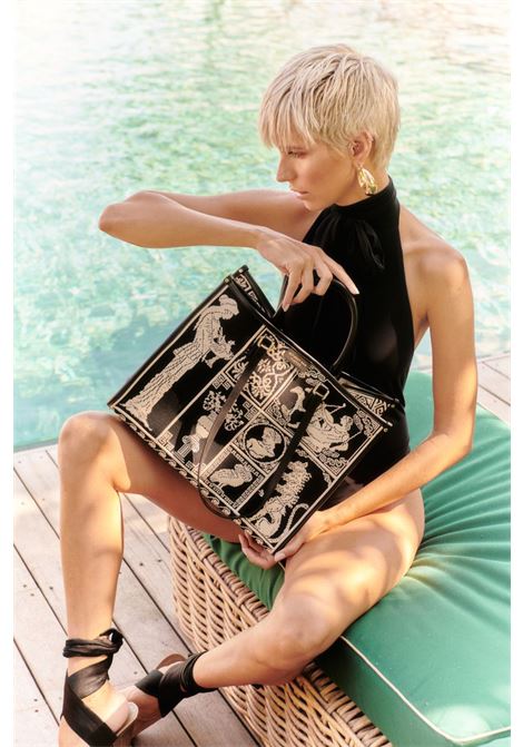 Borsa Atena Agorà grande My Best Bag nero MY BEST BAG | MYB-2013BLACK WHITE