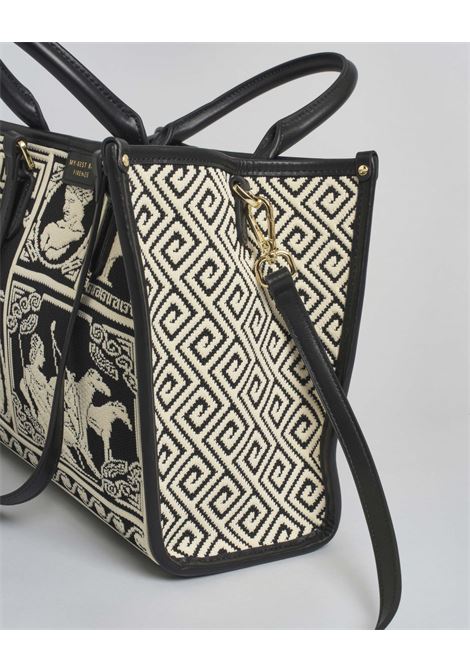 Borsa Atena Agorà media My Best Bag nero MY BEST BAG | MYB-2014BLACK WHITE