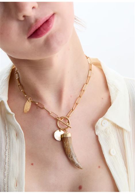 COLLANA RORY PENDETE PIETRA NATurale NALì | ABCL0421MARRONE