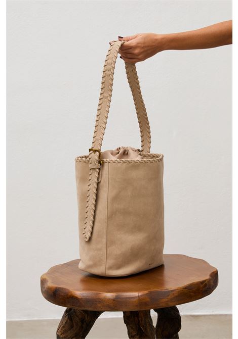 borsa malanie scamosciata NALì | ARBS0020GESSO
