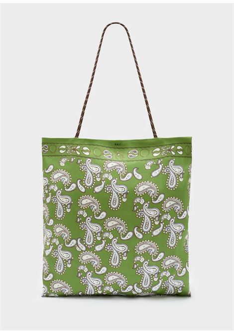 BORSA PEONY BANDANA STAMPA PAISLEY NALì | BOBS0007VERDE
