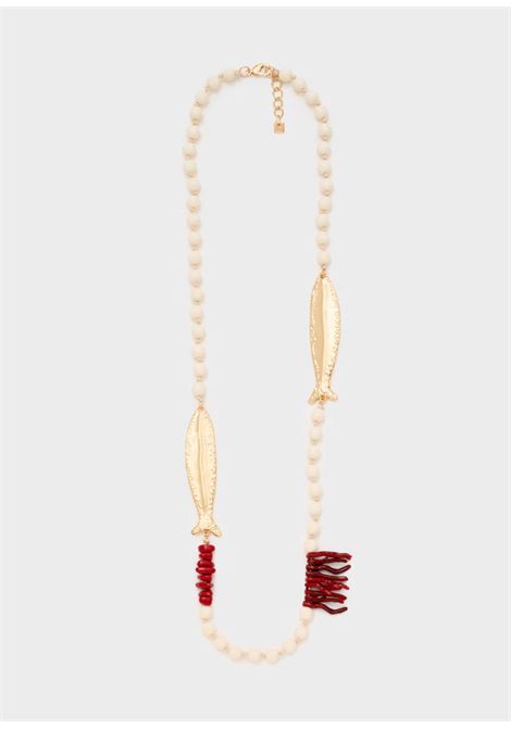 COLLANA POISSON CON CHARMS NALì | DUCL0093BIANCO ORO